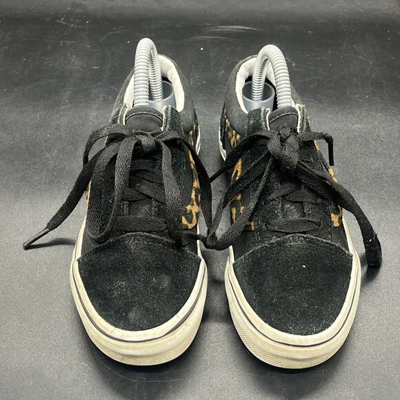 Vans off the wall classic shoe cheetah print kids 13 casual black school 500714 - Picture 3 of 7